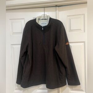 Orvis Men’s Quarter Zip Sherpa Lined Pullover Sweater XXL‎